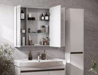 Зеркальный шкаф Акватон Нортон 100см белый 1A249302NT010